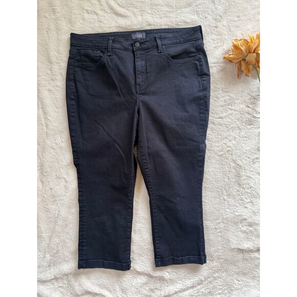 NYDJ Black Cropped Jeans Size 12 - Picture 2 of 7